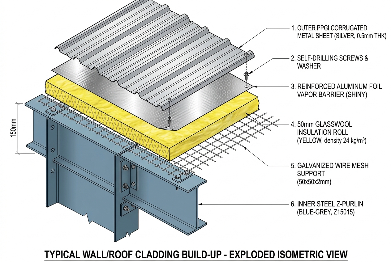 Technical Cladding Layers Cross-Section
